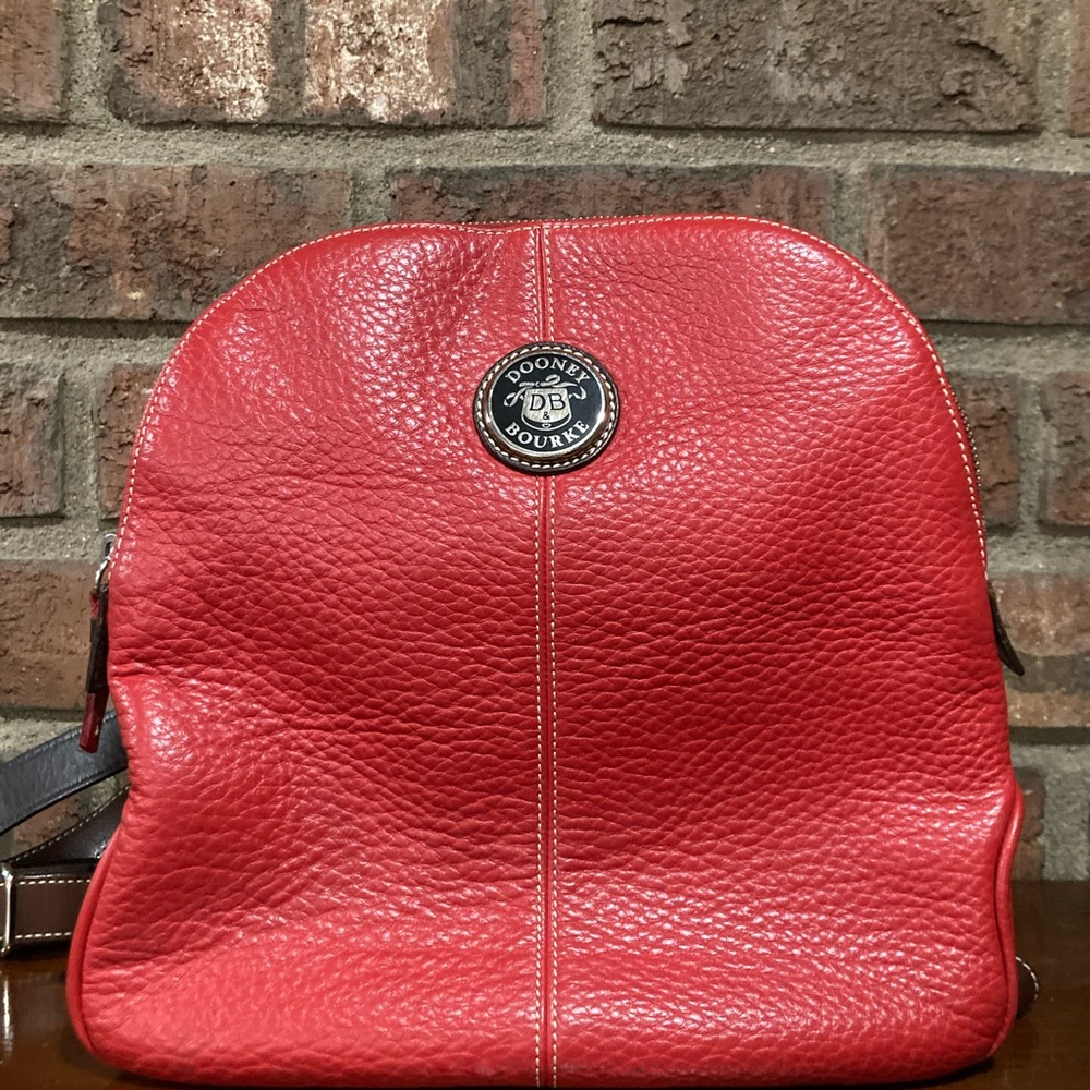 Dooney & Bourke Red All Weather Leather Backpack